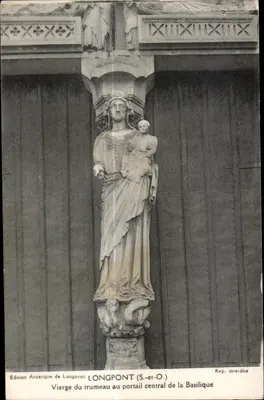 Virgem do trumeau central da Basílica — Longpont (S.-e-O.) — Edição Artística de Longpont