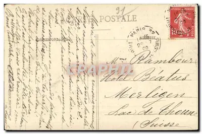 Longpont (S.-et-O.) — O Portal da Igreja — Coleção Paul Allorge, Série CI 11 — Verso