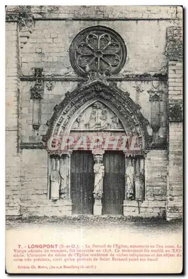 Portal da igreja de Longpont (S.-et-O.) — editor Ch. Maire, n°7