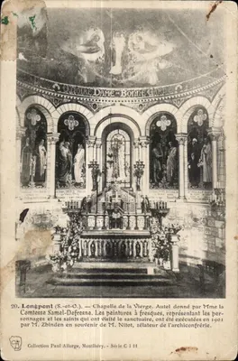 Longépont (S.-et-O.) — Capela da Virgem — Pinturas a fresco por Mme Samel-Defresne, executadas em 1901
