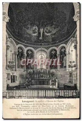 Longpont (S.-et-O.) - Coro da Igreja — Vestígio da abadia dos Beneditinos, fundada no século XI — Edição J. Desgouttions, Montbéliard