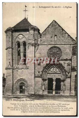 Longpont (S.-et-O.) — A Igreja, vestígio da abadia dos Beneditinos — Edit. J. Desgouillons, Monthéry