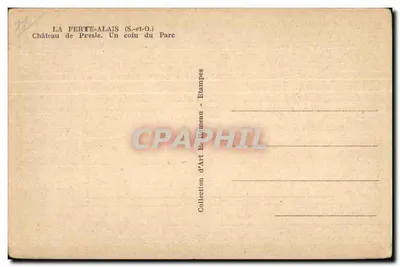 Castelo de Presle — Um canto do parque — Editor Rameau — Verso