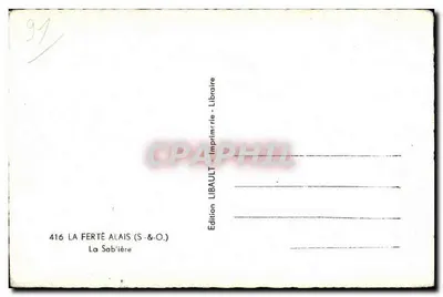 Árvore com raízes expostas — paisagem de colina florestada — Edição Libaault, La Ferté-Alais — Verso