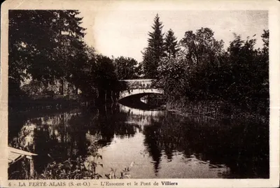 L'Essonne e o Ponte de Villiers — La Ferté-Alais (S.-et-O.) — Foto G. Duclos