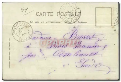 Cartolina d'epoca Juvisy place Du Marcht — Verso