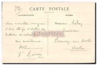 Courbevoie — O Square do Hotel de Ville — A. Ahelle, A. Ahelle — Verso