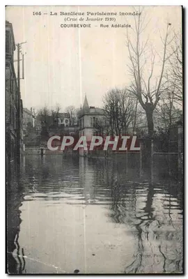 Courbevoie - Rue Adélaïde inundada — Cheia de Janeiro de 1910 — Ar Noyer, Paris