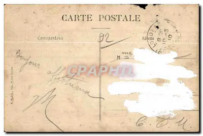 Courbevoie - Inundação de Janeiro de 1910 - Bilhete postal antigo — Verso