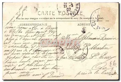 Clichy - Souvenir - Stara pocztówka — Rewers