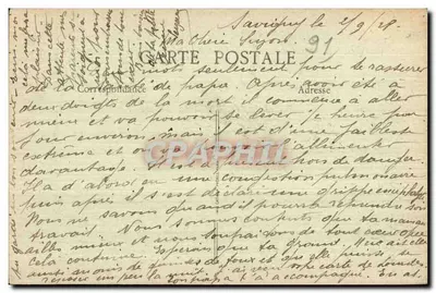 Savigny-sur-Orge — Stara kaplica dziedzictwa Savigny, ruiny z XI wieku, w trakcie restauracji z XIII wieku — Wydawnictwo Orge, A. Thévenet, Savigny — Reprodukcja zabroniona — n°40 — Rewers