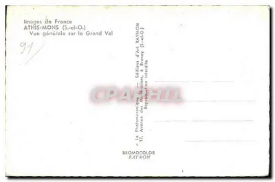 Athies-Mons — Vista geral sobre o Grand Val — Edições dos Materiais RAYMON — Verso