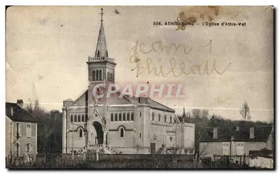 Athis Mons - A Igreja de Athis Val - Bilhete postal antigo