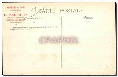 Tulle — Panoramiczny widok z Liceum — E. Baudouin, Caudebec-les-Elbeuf — Rewers
