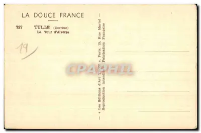 Tulle (Corrèze) — Wieża Alverge — Éditions d'Art Martel — Rewers