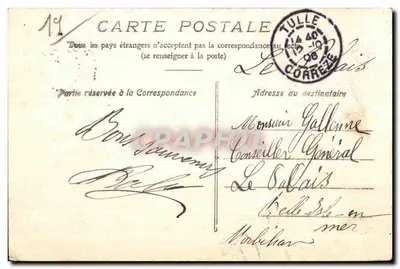 Tulle — Widok ogólny — Szpital i dzielnica Barussie — Wydawca: Wydawnictwo Champeix, Tulle — Rewers