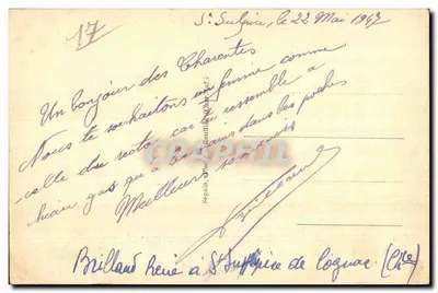 Nossos bons charentais — Desenho de P. Figerou — Lenda de Goulebenèze — Verso