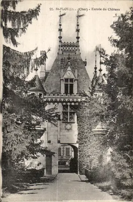 St-Florent (Cher) — Entrée du Château — Éditeur E.M.B.