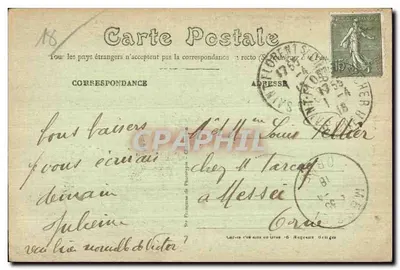 St-Florent (Cher) — Entrée du Château — Éditeur E.M.B. — Verso