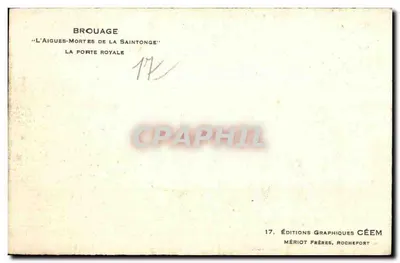 Brouage — L'Aigues-Mortes da Saintonge — A Porta Real — Edições Gráficas Céém — Verso