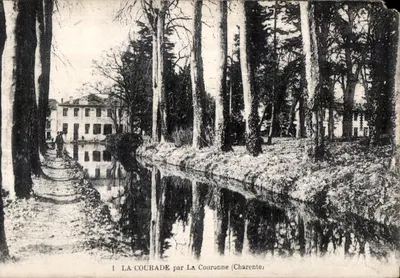 La Courade por La Couronne (Charente) — vista do canal e do edifício — editor desconhecido, n°1
