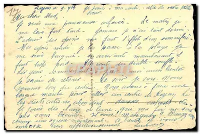 Pontaillac - Um canto de Praia — Edição das Galerias Ohnion — Verso