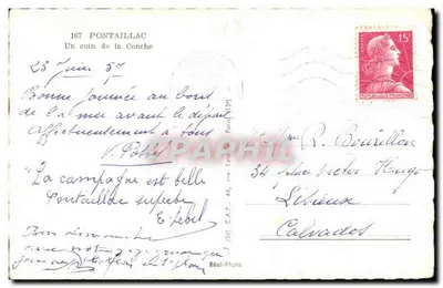 Pontaillac — Un angolo della Conche — Editore C.A.A. — Verso