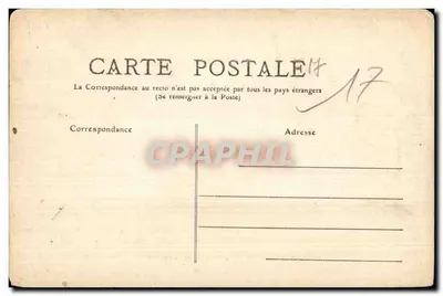 Bilhete postal antigo Tonnay Charrente O pont visto da pradaria — Verso