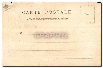 Bilhete postal antigo Igreja fortificada de Esnandes — Verso