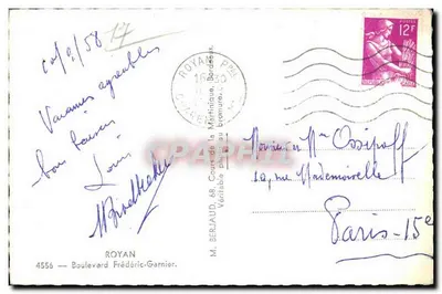 Royan — Vue de la plage et de la promenade — Tito — Verso