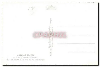 Foyan — Poczta i ulica République — Théojus — Rewers