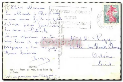 Rond-Point de la Poste w Royan — widok budynku pocztowego i telefonicznego — wydawca Tito — Rewers