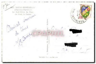 Elcée — Widok panoramiczny na Golf-Hôtel i plażę — Wydawca L. Chataigneu — Rewers
