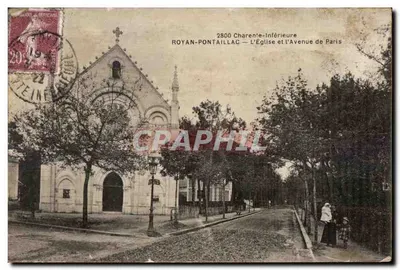 CPA Royan Pontaillac L Eglise et l Avenue de Paris