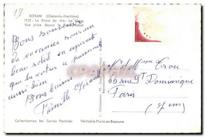 Royan (Charente-Maritime) — Front de Mer-La Plage — Widok z Family Hôtel — Rewers