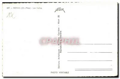 CPA Royan Les Halles — Verso