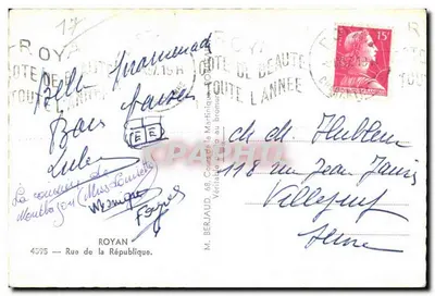 CPA Royan Rue de la Republique — Verso