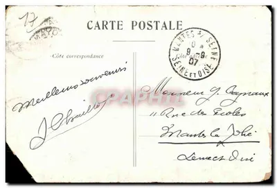 CPA Royan Entree du Parc — Verso