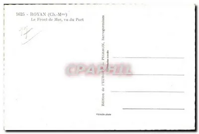 Royan (Charente-Maritime) — Le Front de Mer vu du Port — Édition de l'Europ, Sarreguemines — Verso