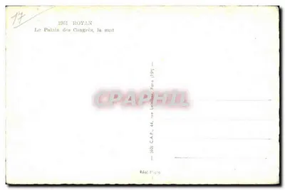 Le Palais des Congrès à Royan — nuit — C.A.P., Paris — Verso