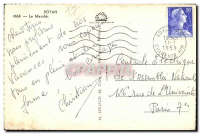 Le Marché de Royan — éditeur Couleurs & Turelles, n° 4558 — Verso