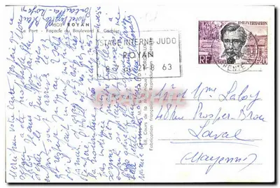 Port — Front ulicy — Royan — Francuska reprodukcja — Rewers