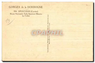 Gorges da Dordogne — Spontour (Corrèze) — Michéb — Verso