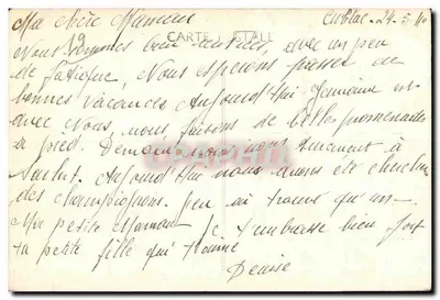 L'Écluse — Em Corrèze — Editor desconhecido, número de série não visível — Verso
