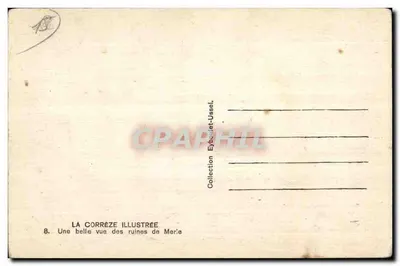 Ruïnes van Meria — La Corrèze illustrée, n°8 — Collectie Eyboulet-Ussel — Achterkant
