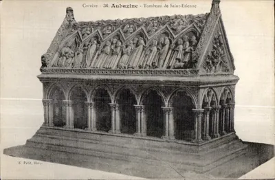 Aubazine - Túmulo de São Etienne — Corrèze, 36 — Editor E. Petit, Brive