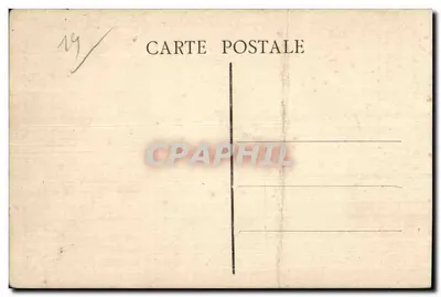 Servières-le-Châtau (Corrèze) — barrage de l'usine électrique sur la Grâne, avec cascades importantes et grandes, sur 500 m de long — Verso