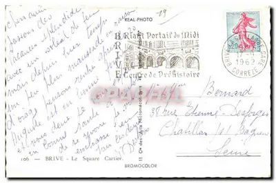 Brive-la-Gaillarde — Praça Cartier — editor BROMOCOLOR, n°11 — Verso