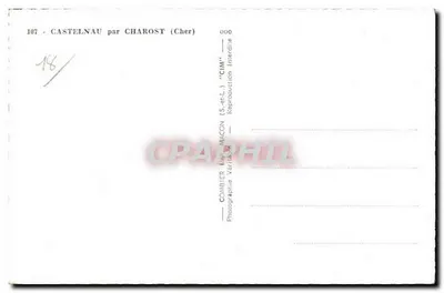Castelo de Castelnaud por Charost — Cher — editor Combier — Verso