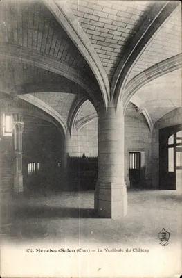 Menetou-Salon (Cher) — O Vestíbulo do Castelo — editor ROURGES, n° 974
